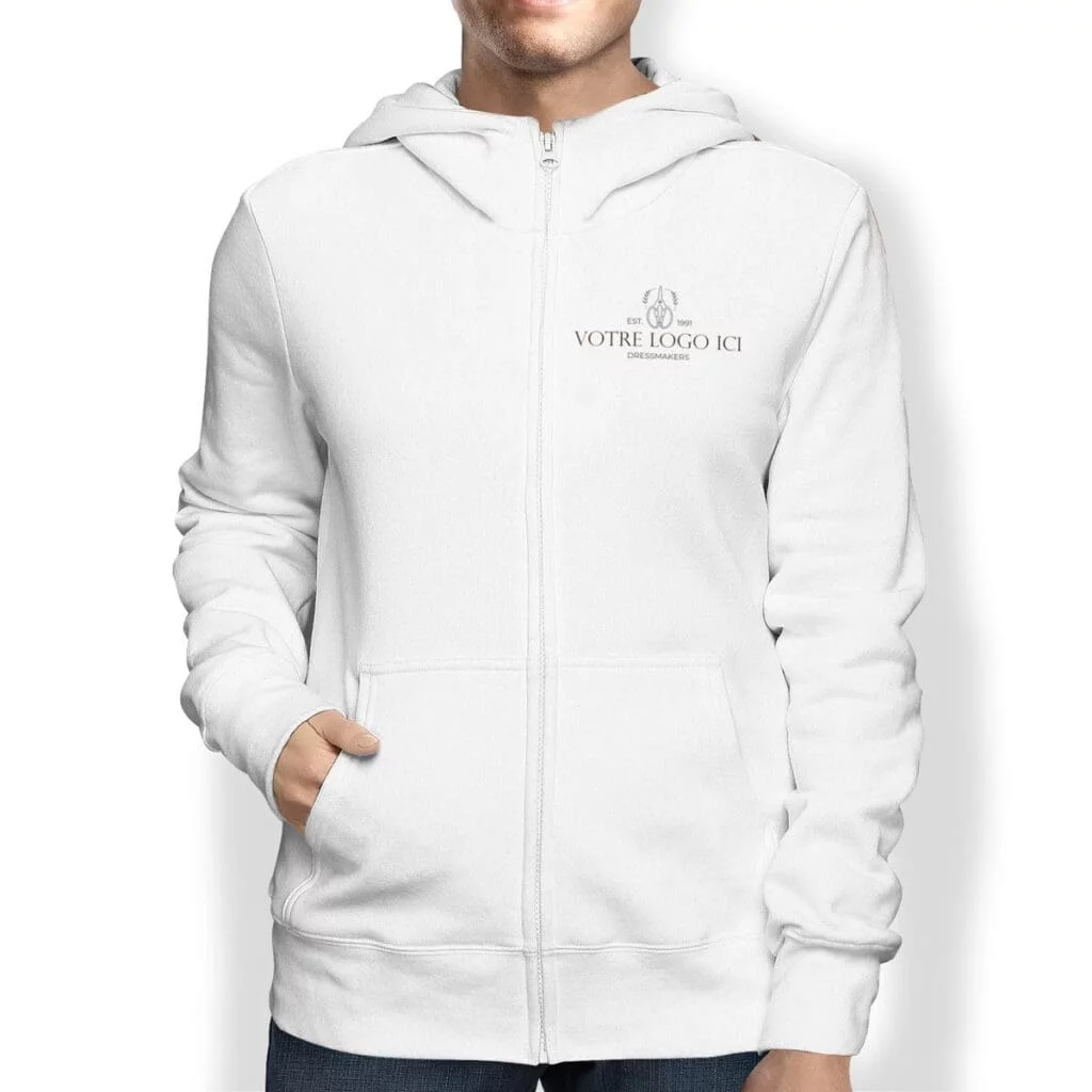 Sweat à capuche zippé personnalisé
