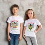 Cadeaux personnalisĂ©s 2025 đ âą Creatoo 3 Garçon et fille avec un t-shirt Super HĂ©ro