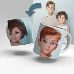 Diffuseur de parfum voiture personnalisé 6 Mug avec avatar générés depuis une photo