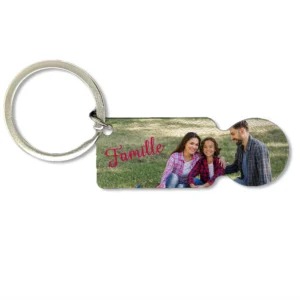 Tapis de sol personnalisé : ajoutez image, texte ou logo 4 Jeton de caddie en métal blanc personnalisé avec une photo de famille