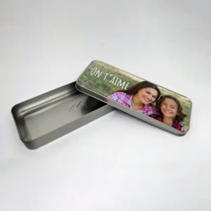 Carte du ciel personnalisée sur plaque aluminium 7 Boite à cadeau personnalisée en métal avec une photo et un message imprimés sur le couvercle