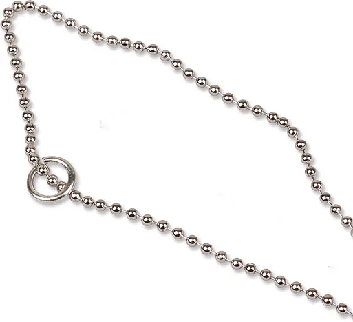 Collier chaine à boules avec un anneau pour pendentif