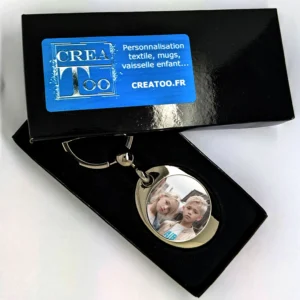 Plateau de service gravé personnalisé 7 Porte-clé avec jeton de caddie et sa boite