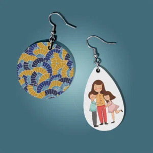 Bracelet personnalisé femme avec une photo 7 Boucles d'oreilles personnalisées forme ronde ou goutte