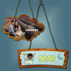 Plaque photo personnalisée en aluminium 4 Différentes formes de pancartes pour porte de chambre d'enfant